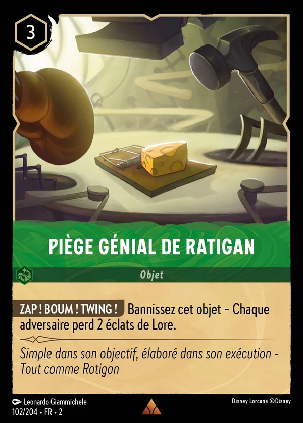 Piège génial de Ratigan — Disney Lorcana Objet card from Rise of the Floodborn