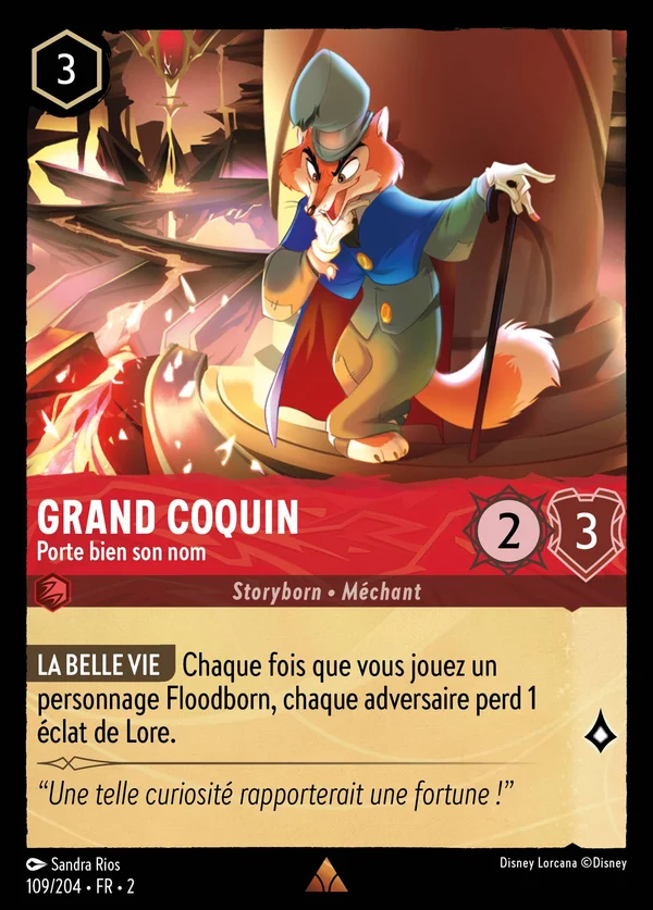Grand Coquin - Porte bien son nom — Disney Lorcana Personnage card from Rise of the Floodborn