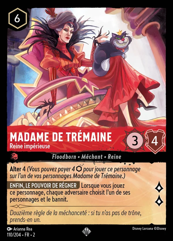 Madame de Trémaine - Reine impérieuse — Disney Lorcana Personnage card from Rise of the Floodborn