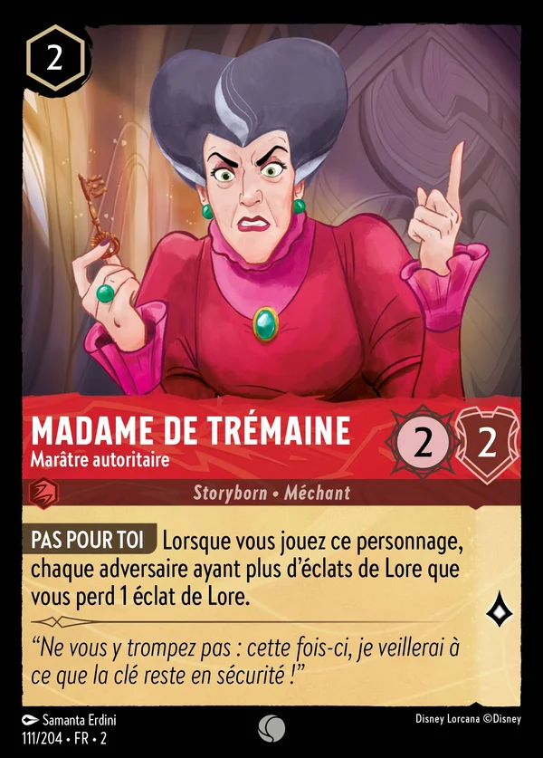 Madame de Trémaine - Marâtre autoritaire — Disney Lorcana Personnage card from Rise of the Floodborn