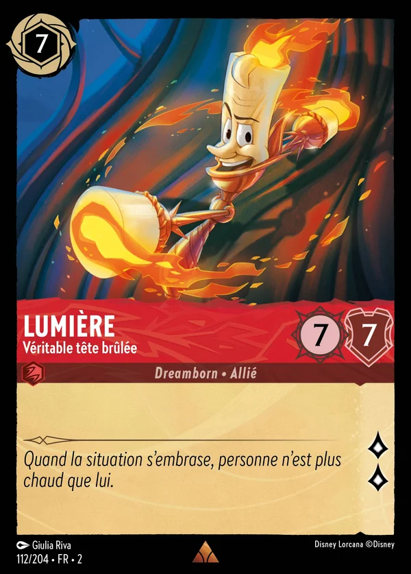 Lumière - Véritable tête brûlée — Disney Lorcana Personnage card from Rise of the Floodborn