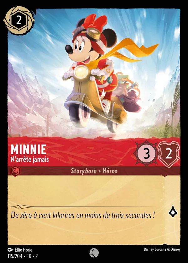 Minnie - N'arrête jamais — Disney Lorcana Personnage card from Rise of the Floodborn