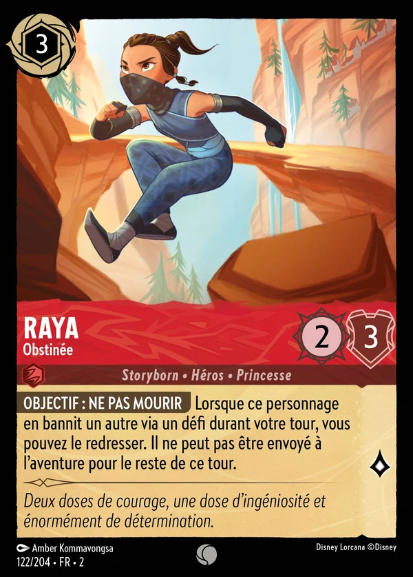 Raya - Obstinée — Disney Lorcana Personnage card from Rise of the Floodborn