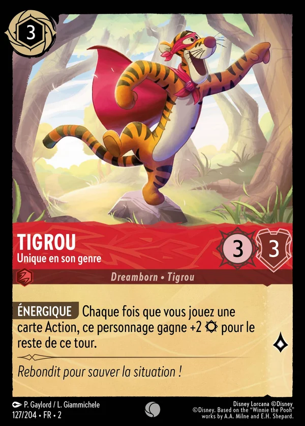 Tigrou - Unique en son genre — Disney Lorcana Personnage card from Rise of the Floodborn
