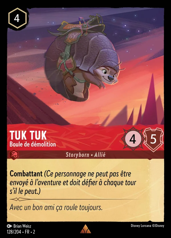 Tuk Tuk - Boule de démolition — Disney Lorcana Personnage card from Rise of the Floodborn