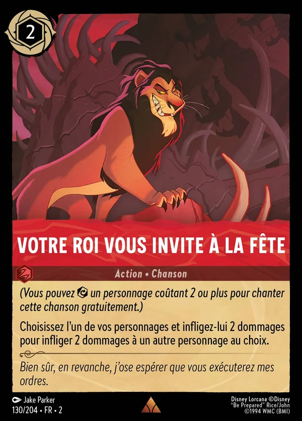 Votre roi vous invite à la fête — Disney Lorcana Action card from Rise of the Floodborn