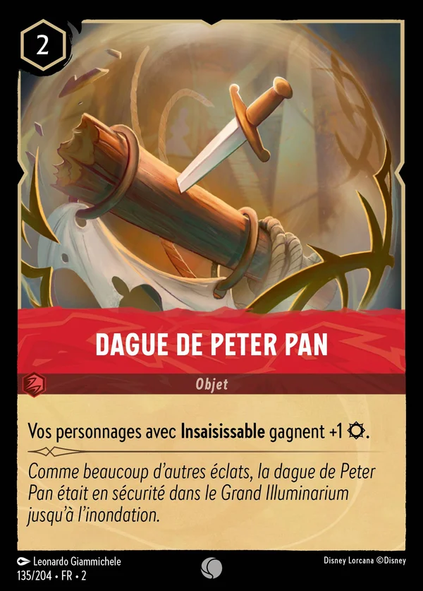 Dague de Peter Pan — Disney Lorcana Objet card from Rise of the Floodborn