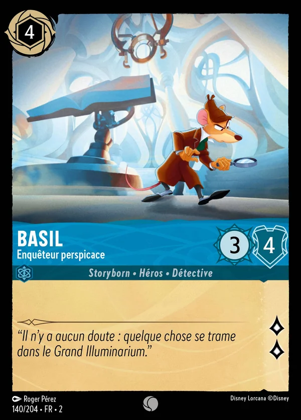 Basil - Enquêteur perspicace — Disney Lorcana Personnage card from Rise of the Floodborn