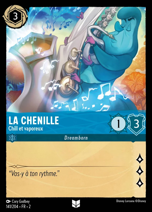 La Chenille - Chill et vaporeux — Disney Lorcana Personnage card from Rise of the Floodborn