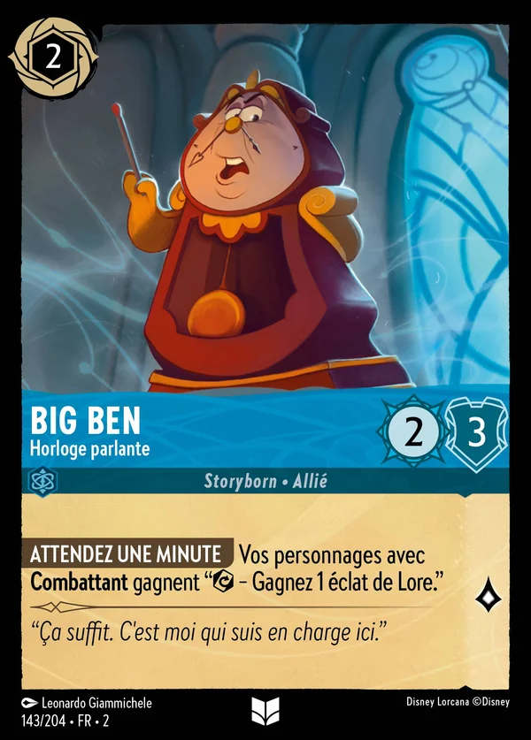 Big Ben - Horloge parlante — Disney Lorcana Personnage card from Rise of the Floodborn