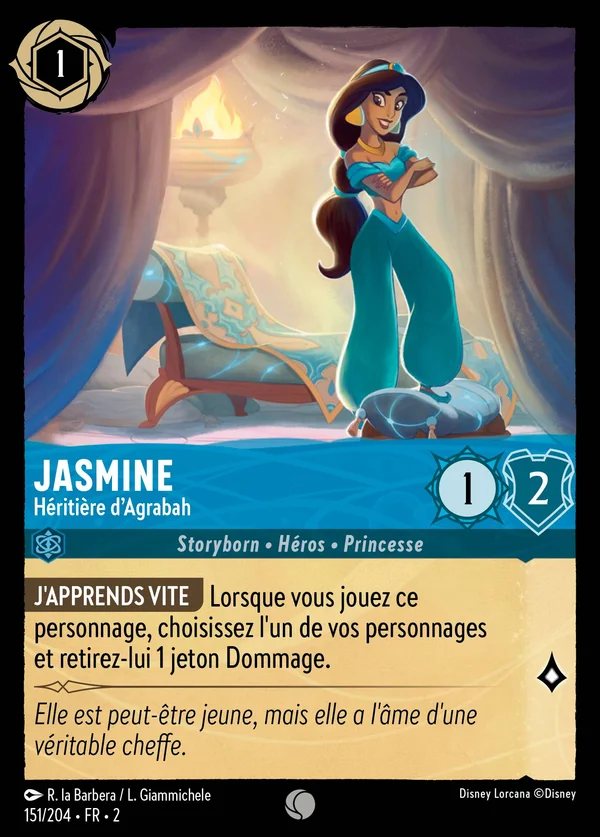Jasmine - Héritière d'Agrabah — Disney Lorcana Personnage card from Rise of the Floodborn