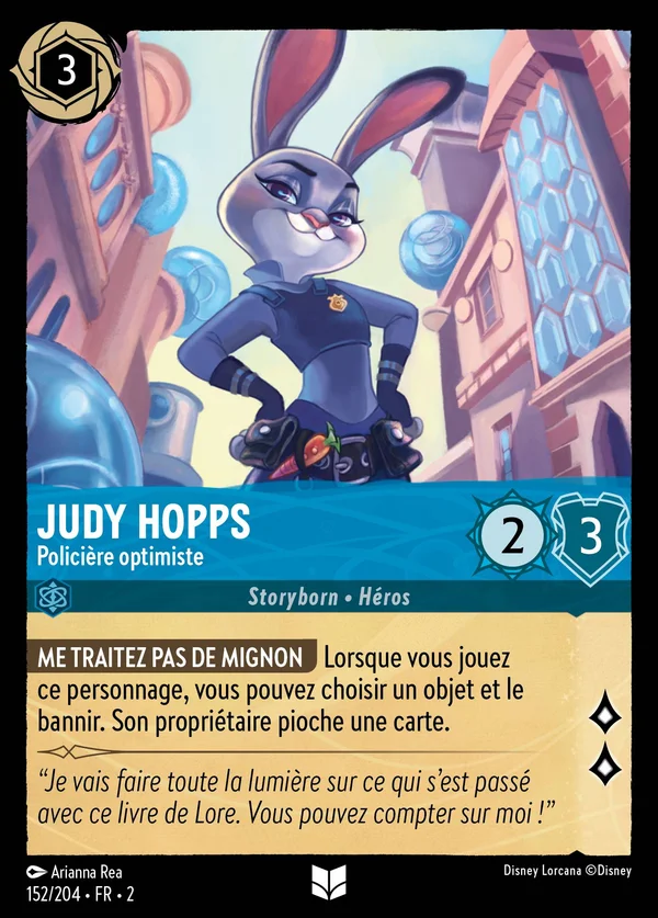 Judy Hopps - Policière optimiste — Disney Lorcana Personnage card from Rise of the Floodborn
