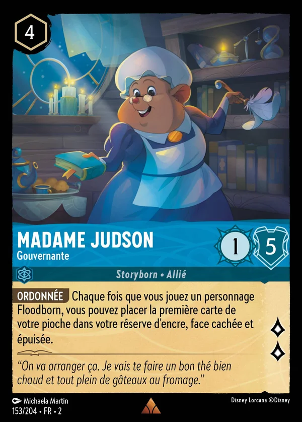 Madame Judson - Gouvernante — Disney Lorcana Personnage card from Rise of the Floodborn