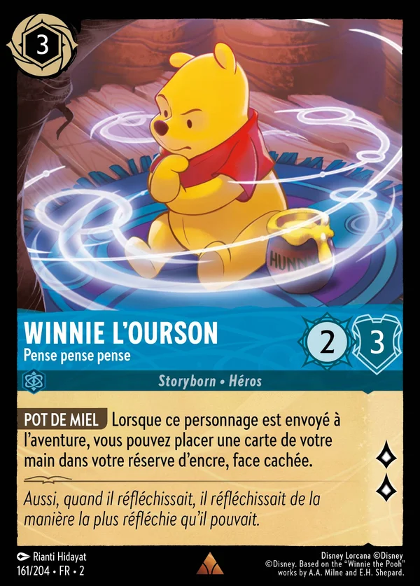 Winnie l'ourson - Pense pense pense — Disney Lorcana Personnage card from Rise of the Floodborn