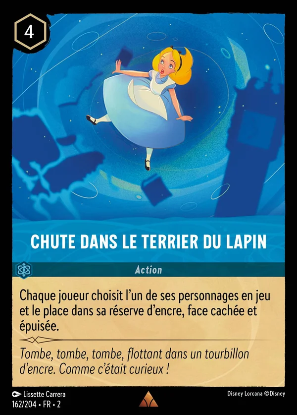 Chute dans le terrier du lapin — Disney Lorcana Action card from Rise of the Floodborn