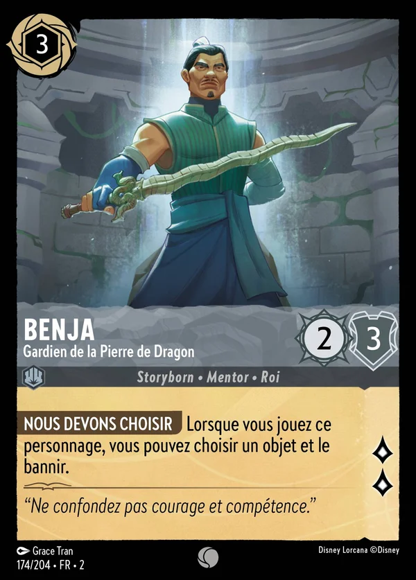 Benja - Gardien de la Pierre de Dragon — Disney Lorcana Personnage card from Rise of the Floodborn