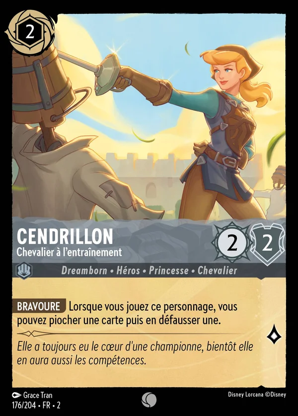 Cendrillon - Chevalier à l'entraînement — Disney Lorcana Personnage card from Rise of the Floodborn