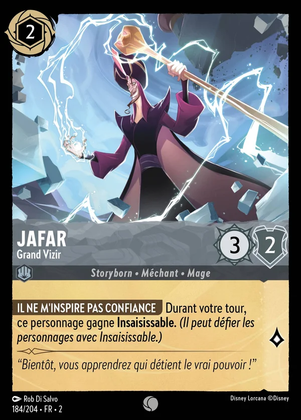 Jafar - Grand Vizir — Disney Lorcana Personnage card from Rise of the Floodborn