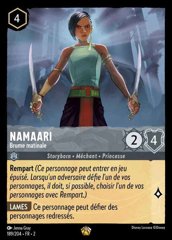 Namaari - Brume matinale — Disney Lorcana Personnage card from Rise of the Floodborn