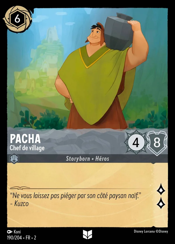 Pacha - Chef de village — Disney Lorcana Personnage card from Rise of the Floodborn