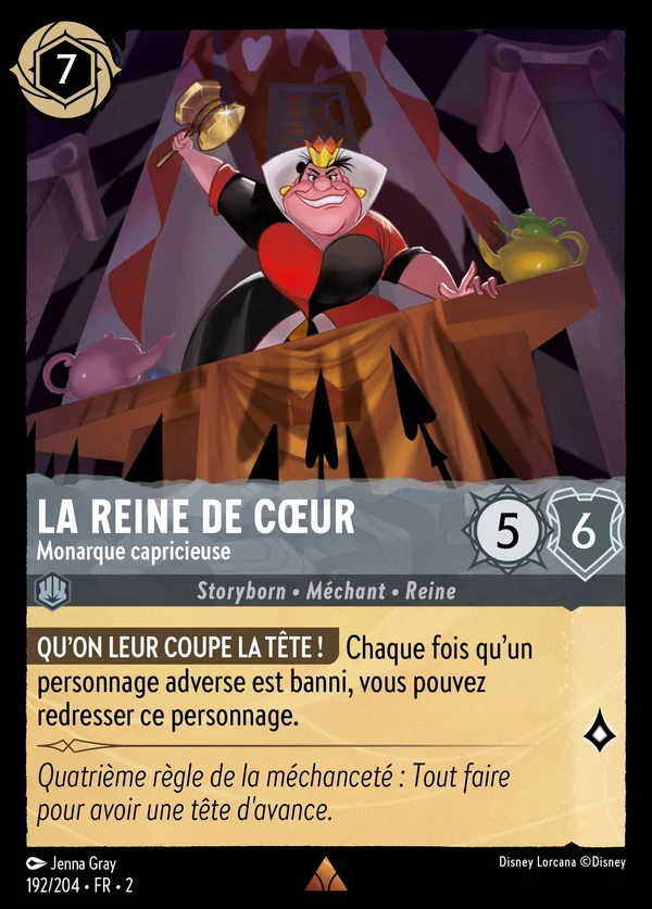 La Reine de Cœur - Monarque capricieuse — Disney Lorcana Personnage card from Rise of the Floodborn