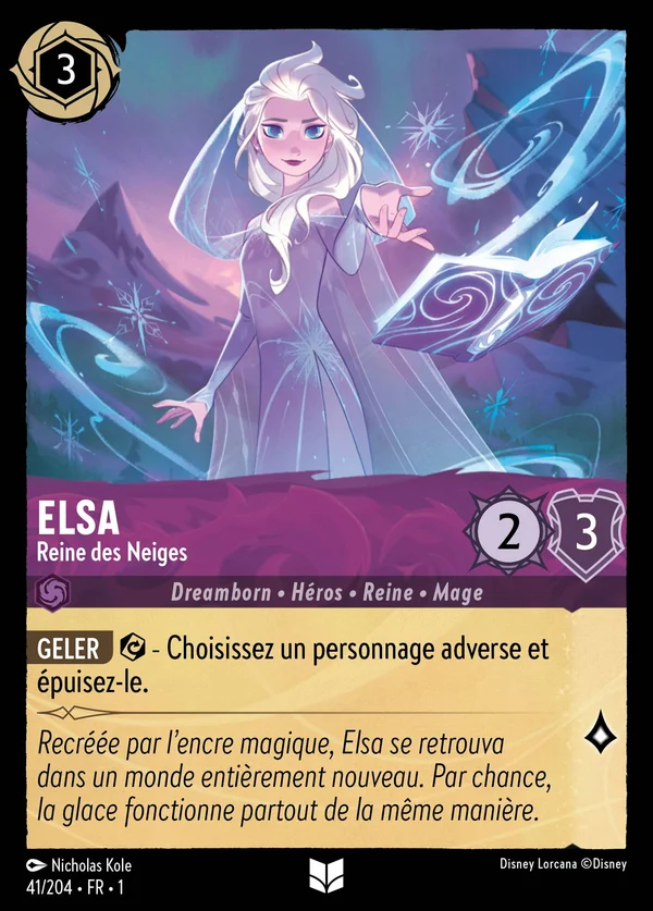 Elsa - Reine des Neiges — Disney Lorcana Personnage card from The First Chapter