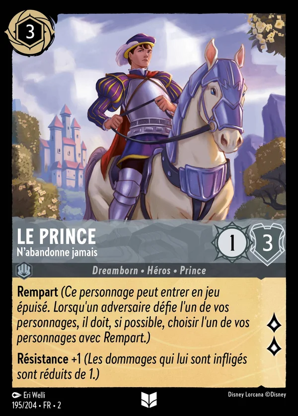 Le Prince - N'abandonne jamais — Disney Lorcana Personnage card from Rise of the Floodborn