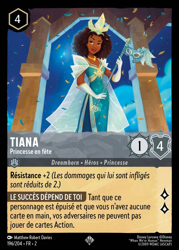 Tiana - Princesse en fête — Disney Lorcana Personnage card from Rise of the Floodborn