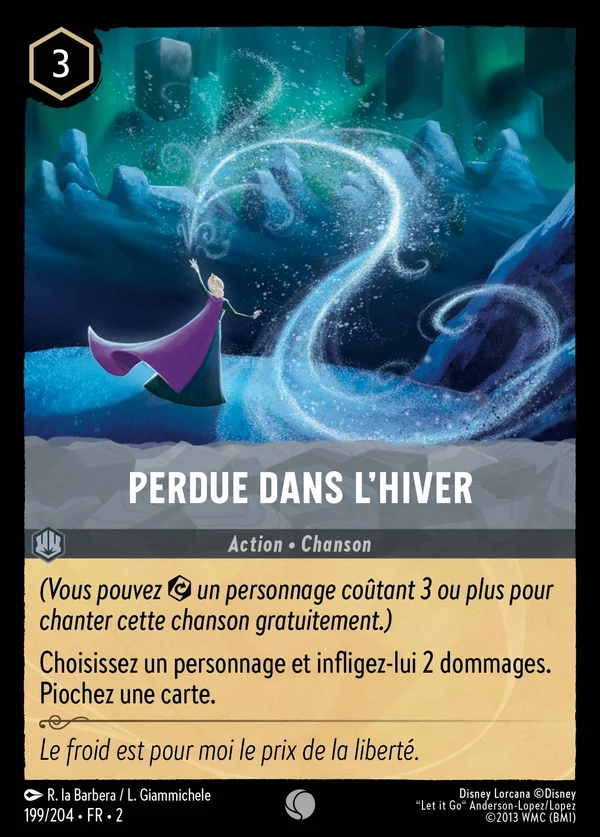 Perdue dans l'hiver — Disney Lorcana Action card from Rise of the Floodborn