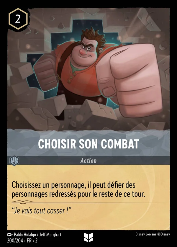 Choisir son combat — Disney Lorcana Action card from Rise of the Floodborn