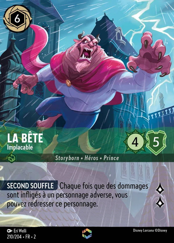 La Bête - Implacable — Disney Lorcana Personnage card from Rise of the Floodborn