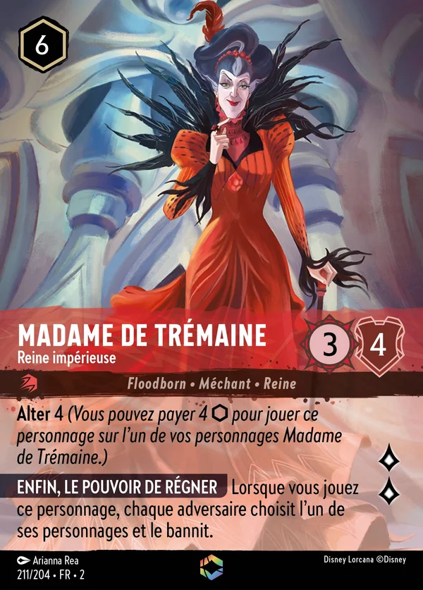 Madame de Trémaine - Reine impérieuse — Disney Lorcana Personnage card from Rise of the Floodborn