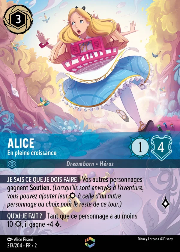 Alice - En pleine croissance — Disney Lorcana Personnage card from Rise of the Floodborn