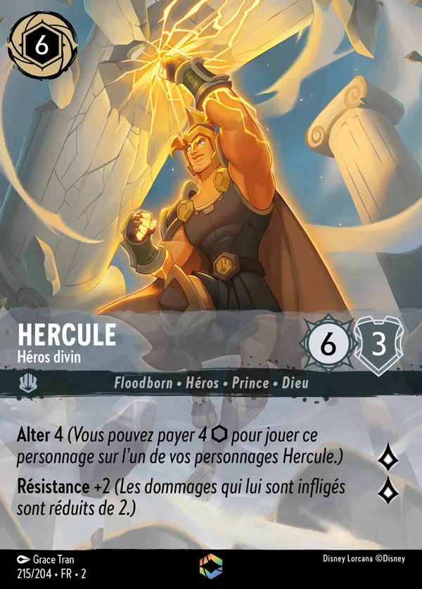 Hercule - Héros divin — Disney Lorcana Personnage card from Rise of the Floodborn