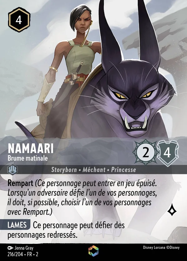 Namaari - Brume matinale — Disney Lorcana Personnage card from Rise of the Floodborn