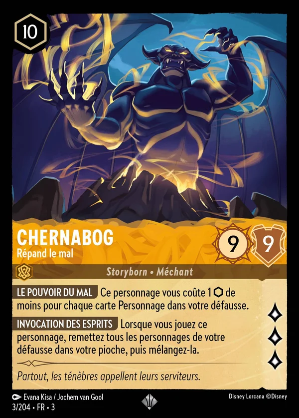 Chernabog - Répand le mal — Disney Lorcana Personnage card from Into the Inklands