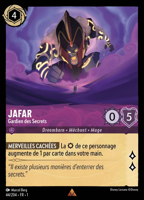 Jafar - Gardien des Secrets — Disney Lorcana Personnage card from The First Chapter