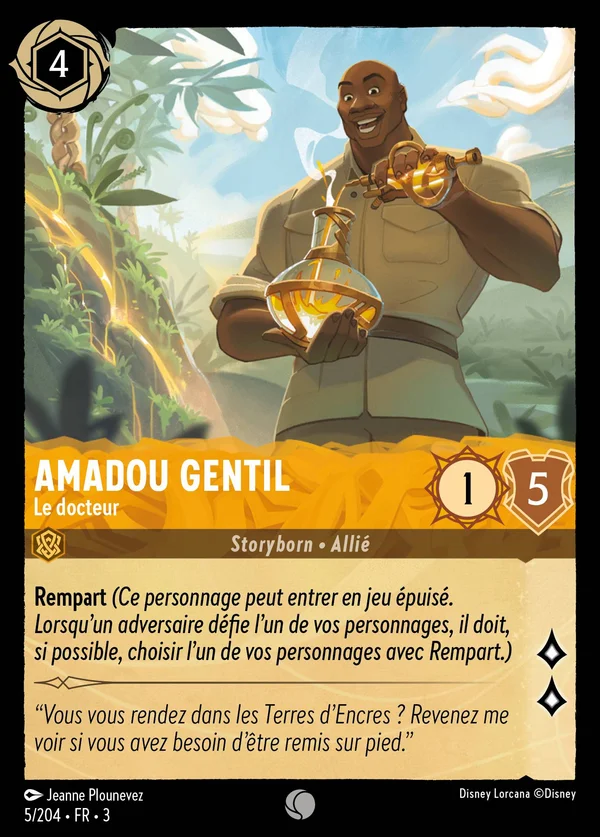 Amadou Gentil - Le docteur — Disney Lorcana Personnage card from Into the Inklands