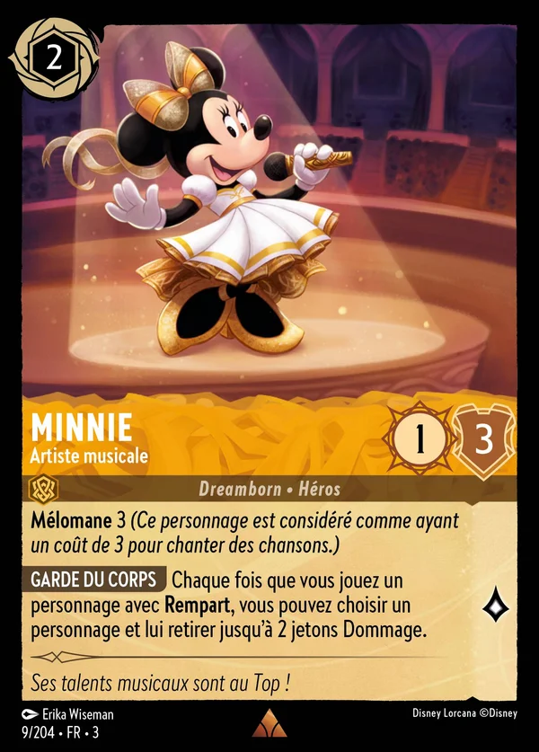 Minnie - Artiste musicale — Disney Lorcana Personnage card from Into the Inklands