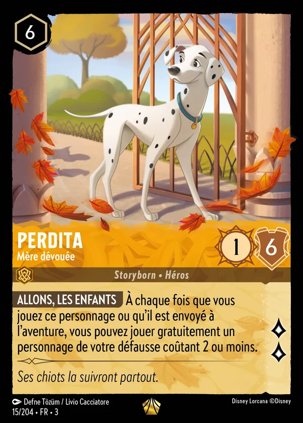 Perdita - Mère dévouée — Disney Lorcana Personnage card from Into the Inklands