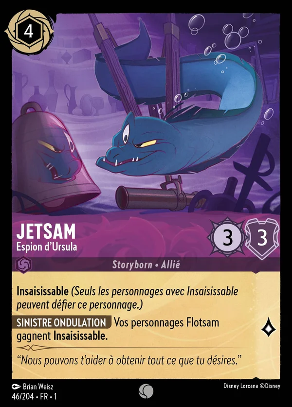 Jetsam - Espion d'Ursula — Disney Lorcana Personnage card from The First Chapter