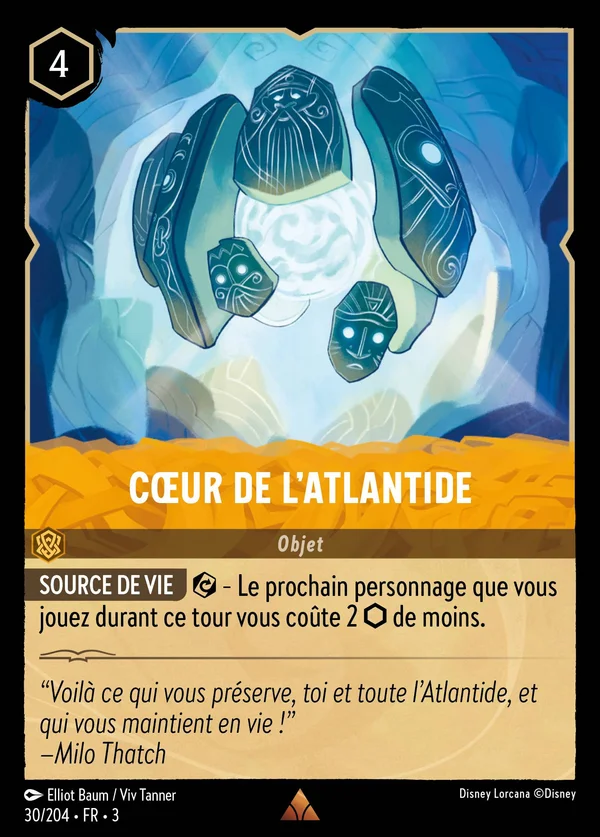 Cœur de l'Atlantide — Disney Lorcana Objet card from Into the Inklands
