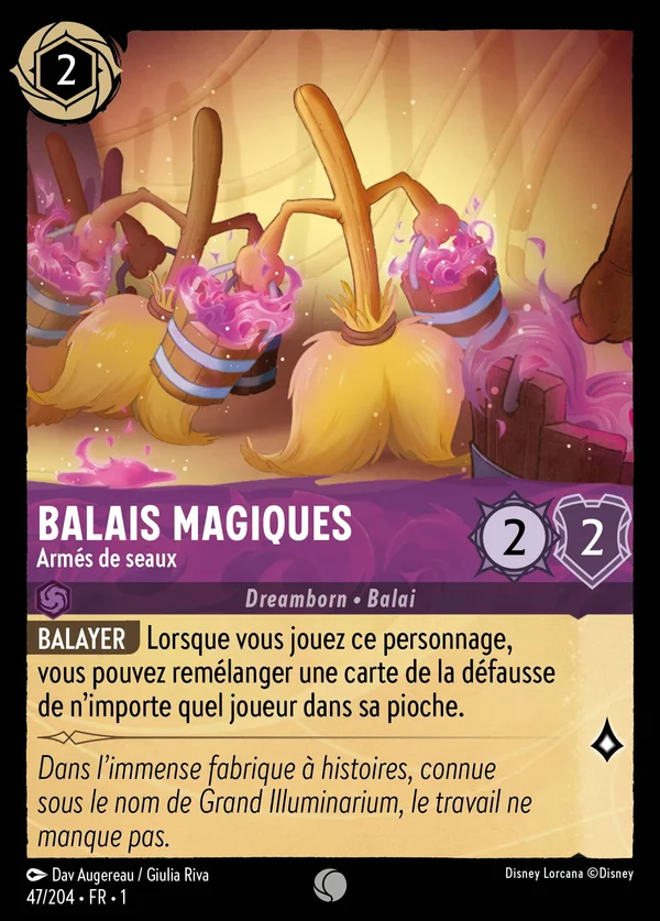 Balais magiques - Armés de seaux — Disney Lorcana Personnage card from The First Chapter