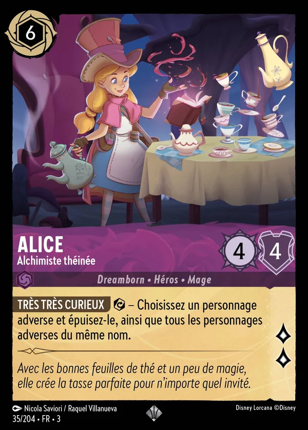 Alice - Alchimiste théinée — Disney Lorcana Personnage card from Into the Inklands