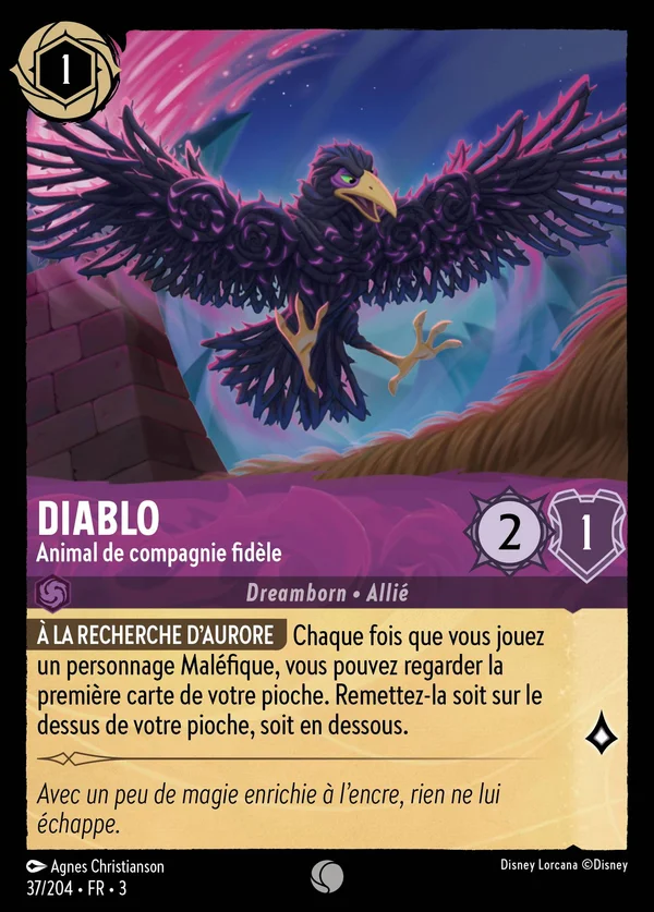 Diablo - Animal de compagnie fidèle — Disney Lorcana Personnage card from Into the Inklands