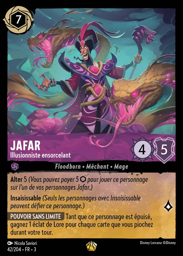 Jafar - Illusionniste ensorcelant — Disney Lorcana Personnage card from Into the Inklands