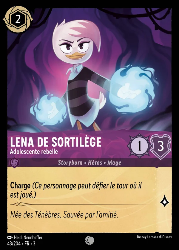 Lena de Sortilège - Adolescente rebelle — Disney Lorcana Personnage card from Into the Inklands