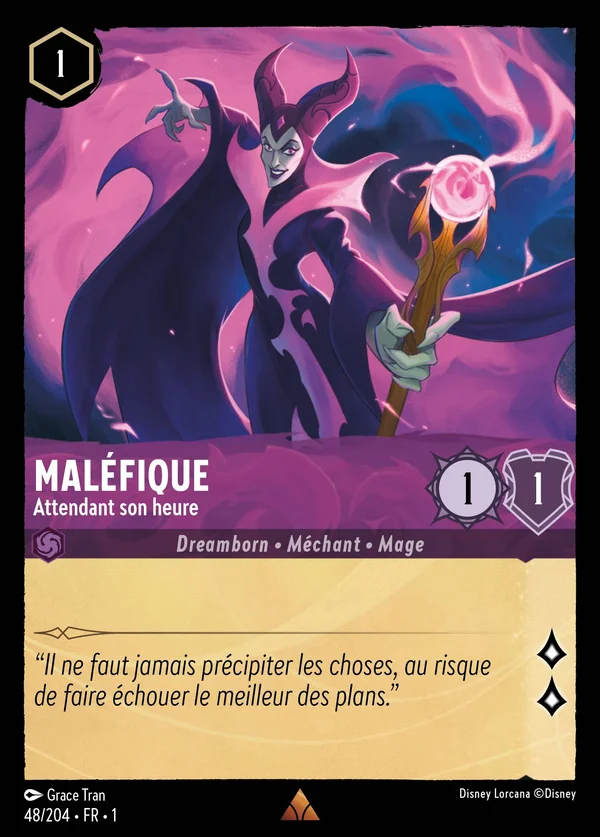 Maléfique - Attendant son heure — Disney Lorcana Personnage card from The First Chapter