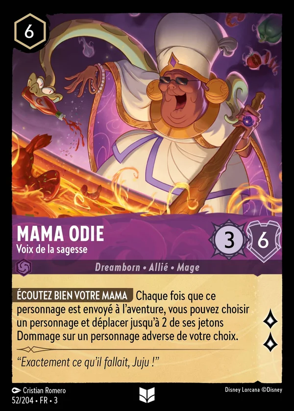 Mama Odie - Voix de la sagesse — Disney Lorcana Personnage card from Into the Inklands