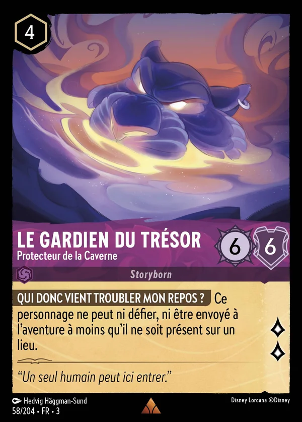 Le Gardien du Trésor - Protecteur de la Caverne — Disney Lorcana Personnage card from Into the Inklands